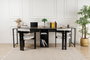 Nordure Twin Study Desk - Antracita, Negro
